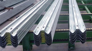 W-beam crash barrier roll formed from galvanized steel coil 20210106 Барьер