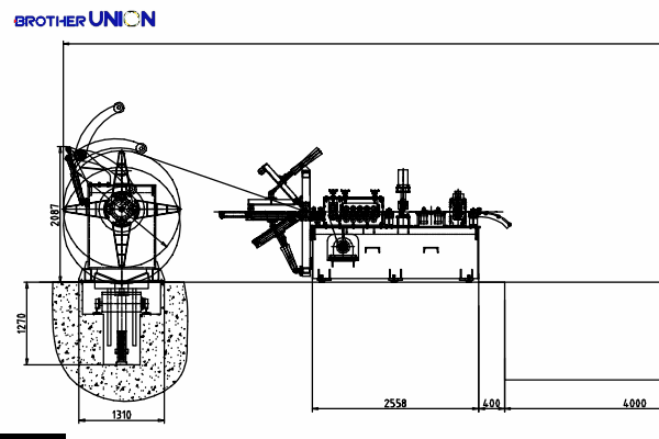 20201226 Склад стойки стойки прямые роллы формирующие макет машины