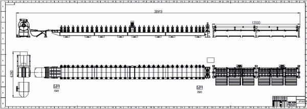 Макет наползкой колоды рулон формирующей машины